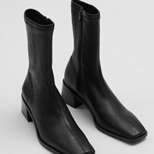 & Other Stories Leather Sock Boots